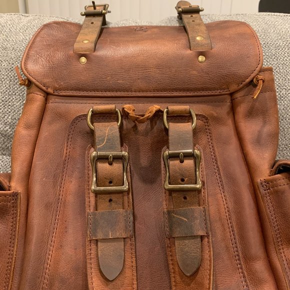 LM Leather Goods Bridges Backpack in Whiskey - Picture 13 of 16